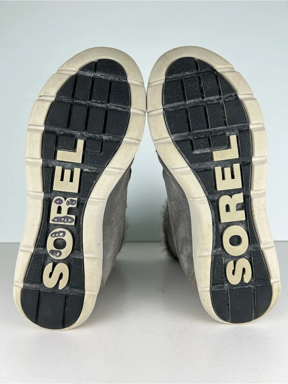 Sorel Explorer Joan Quarry Gray Suede Leather Lace Up Waterproof Ankle Boot